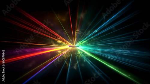generative AI tools, Laser colorful Lens flare light special effect background 