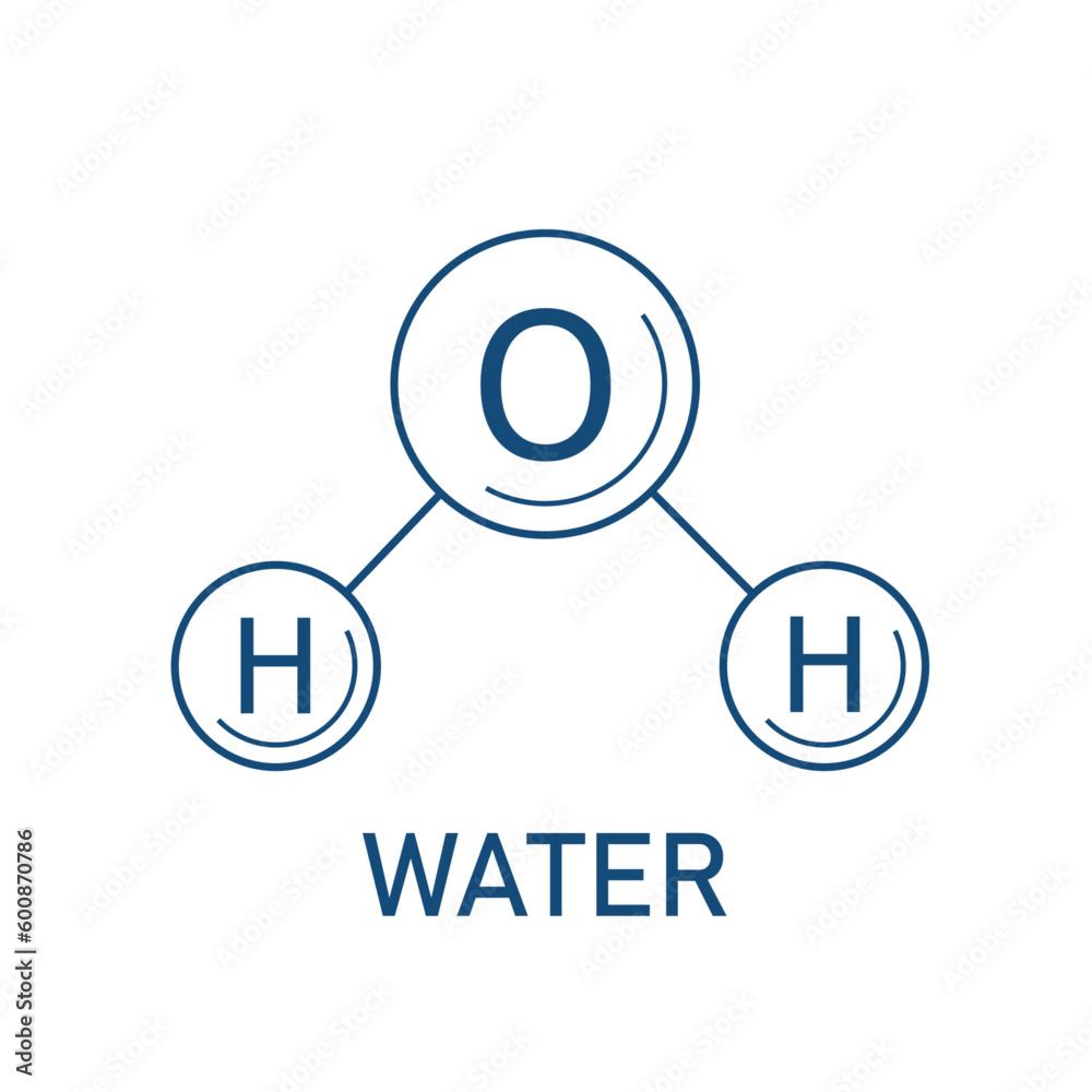 Water chemical formula icon | Adobe Stock Water chemical formula icon | Adobe Stock