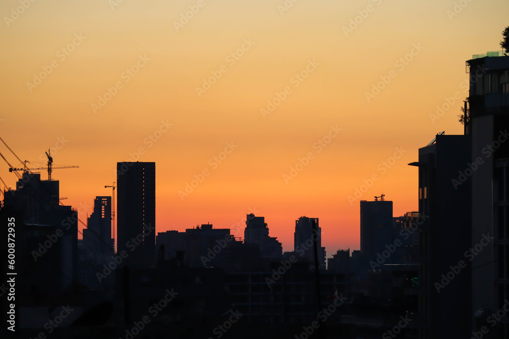 Skyline of Beirut at sunset