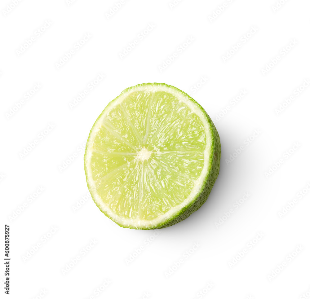 lime sliced open with shadow isolated on transparent background lime sliced open with shadow isolated on transparent background