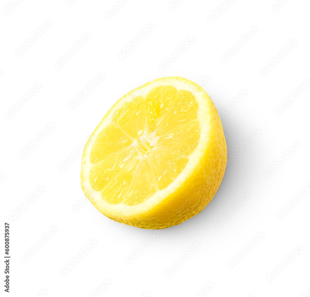 lemon sliced open with shadow isolated on transparent background lemon sliced open with shadow isolated on transparent background