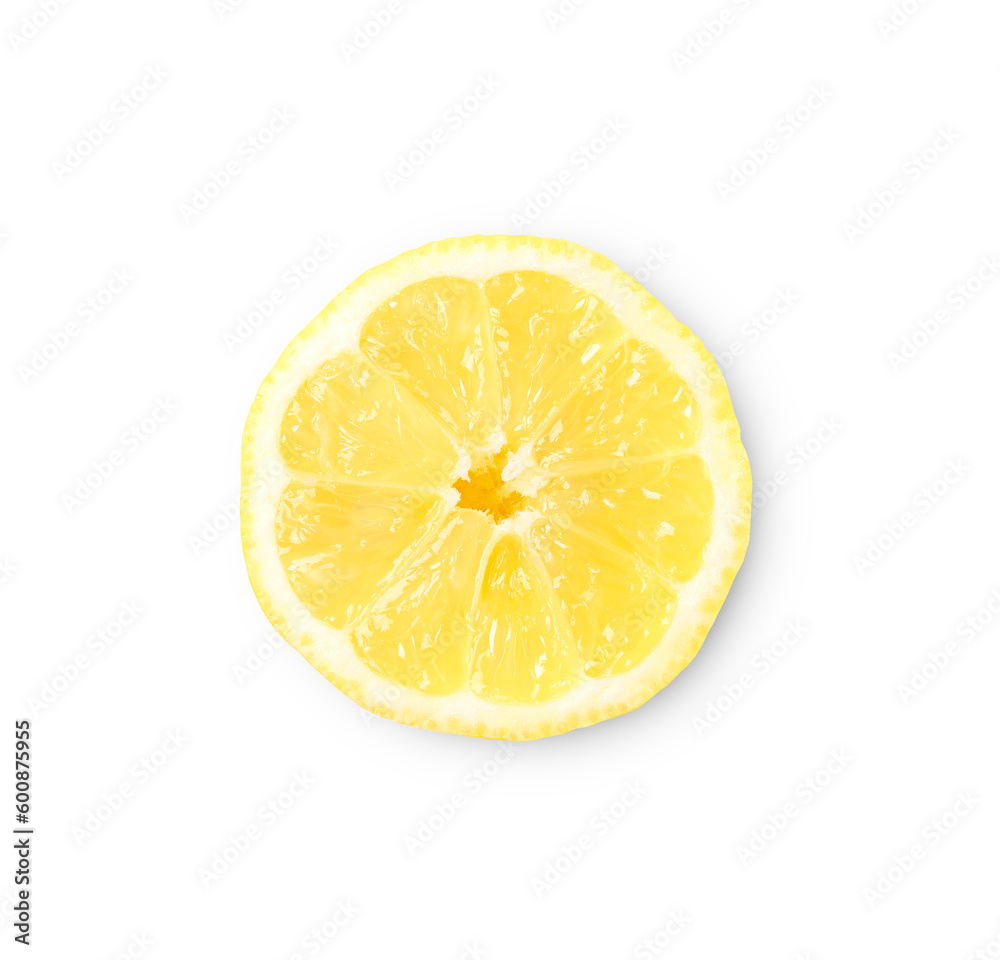 lemon slice with shadow isolated on transparent background lemon slice with shadow isolated on transparent background