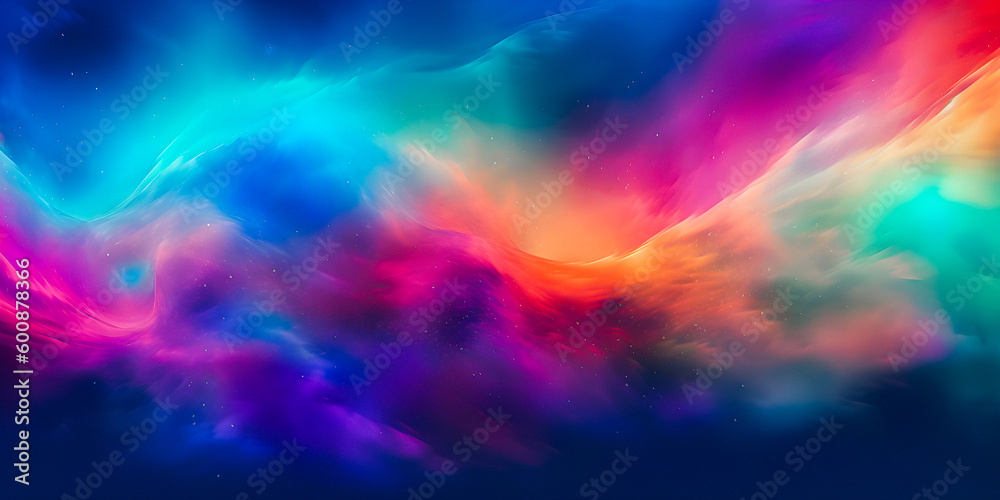 Abstract vibrant cloudscape background with copyspace - generative AI