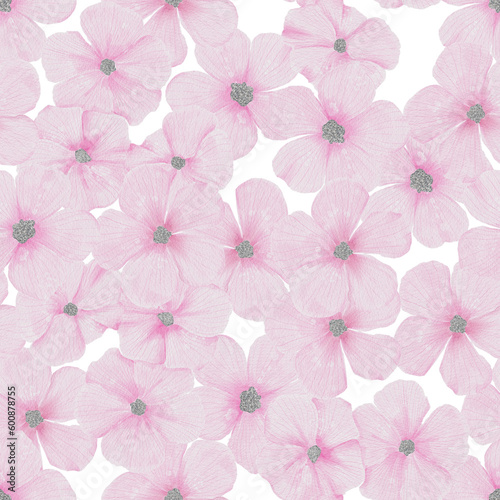 Anemone watercolor flowers seamless pattern © bramthestocker