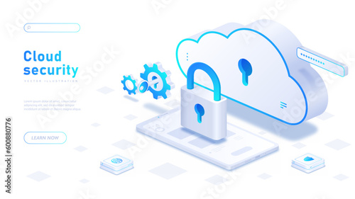 Cloud security white banner