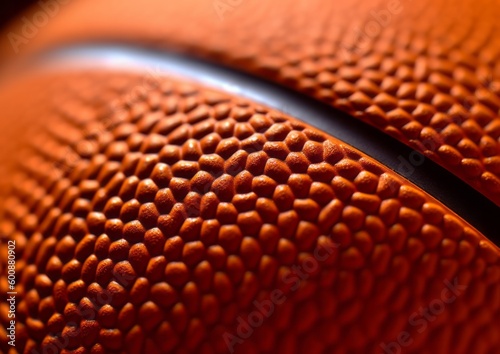 A Close-Up View of a Basketball. Generative AI. © ern