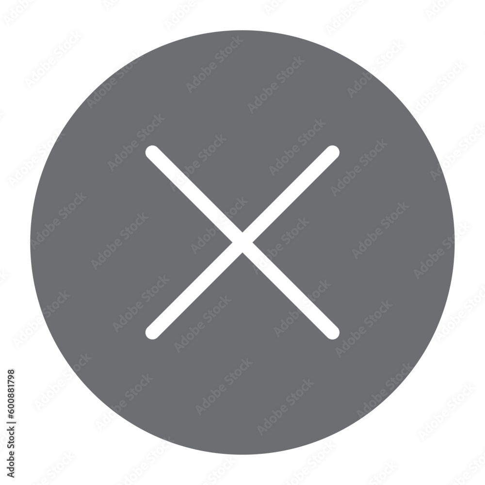 wrong icon, reject icon, no or wrong icon. Cross icon isolated on white background. Symbol No or X button for correct, wrong and failed decision. Vector flat sign or mark element. wrong icon, reject icon, no or wrong icon. Cross icon isolated on white background. Symbol No or X button for correct, wrong and failed decision. Vector flat sign or mark element.