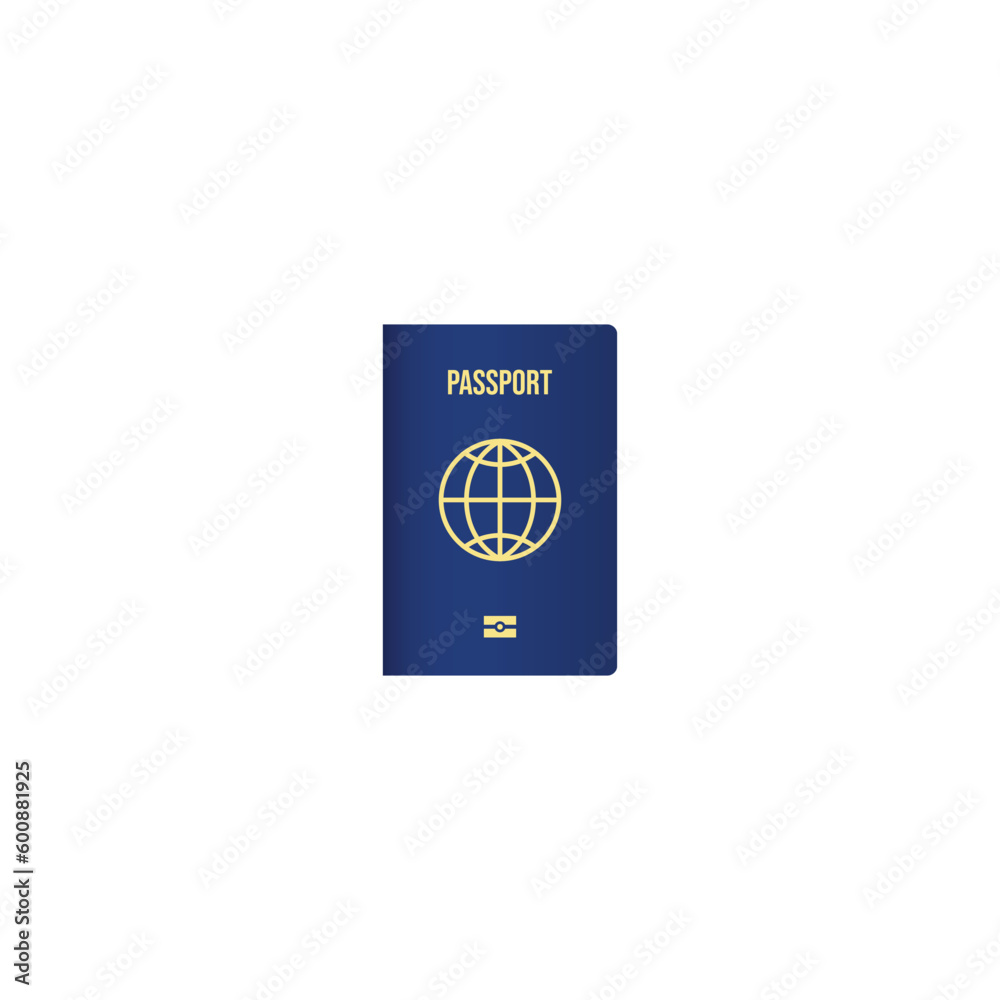 Passport icon isolated vector graphics Passport icon isolated vector graphics