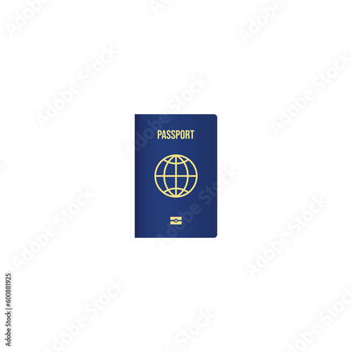 Passport icon isolated vector graphics