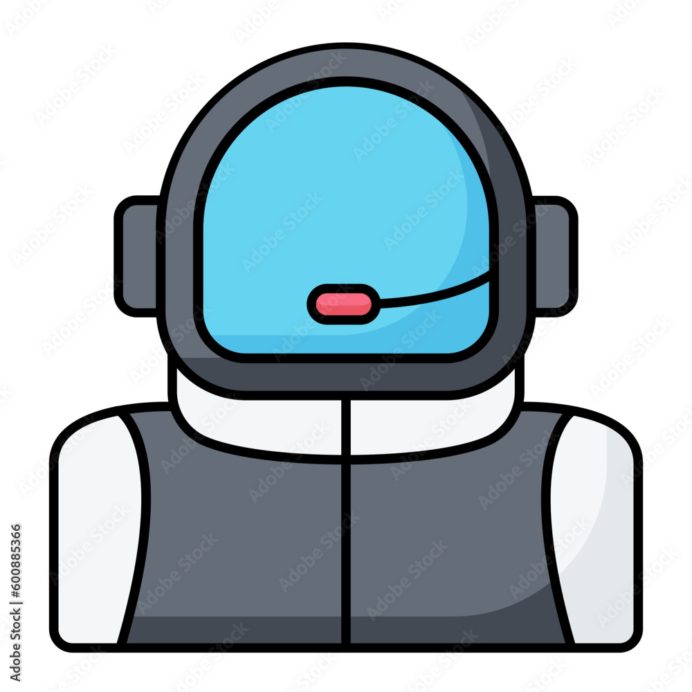 Astronaut Line Color Icon Astronaut Line Color Icon