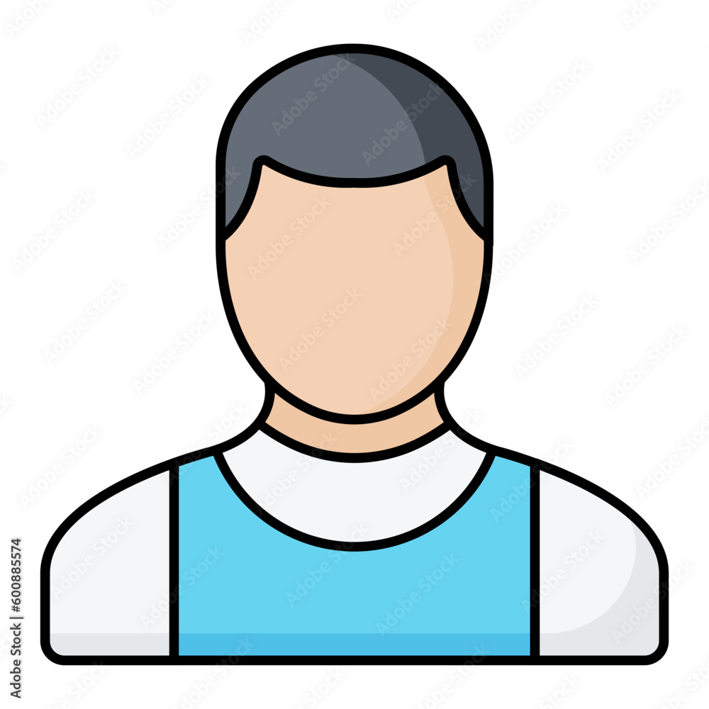 Athlete Line Color Icon