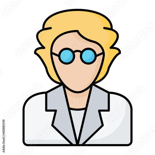 Scientist Line Color Icon