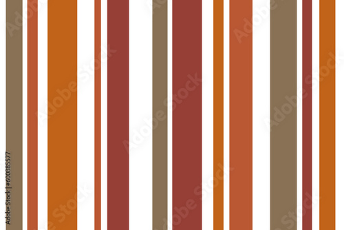 Seamless vector white brown background fabric pattern stripe unbalance stripe patterns cute vertical brown color tone stripes different size wallpaper.