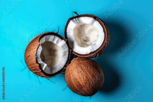 "Una bebida para relajarse: cocos frescos con un ambiente veraniego"