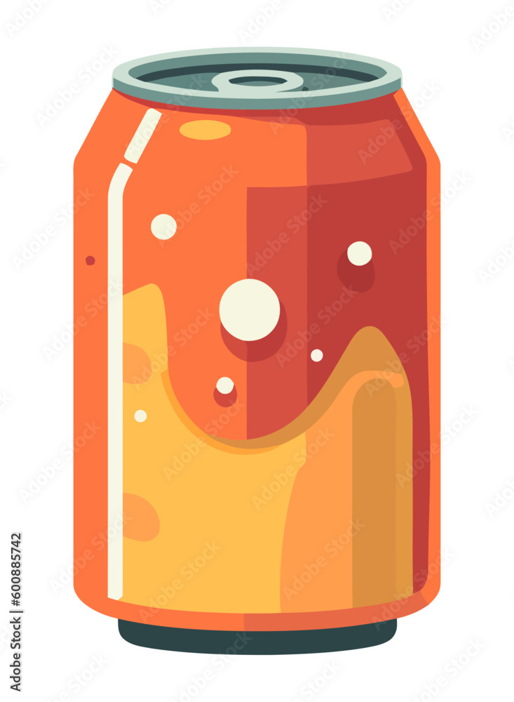 Liquid refreshment in a aluminum can icon Liquid refreshment in a aluminum can icon