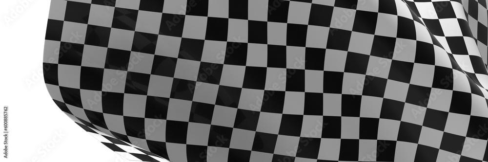 Fototapeta premium finish flag digital 3d race