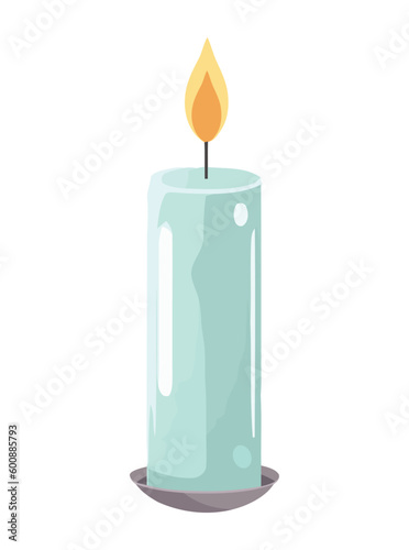 Burning candle illuminates spirituality