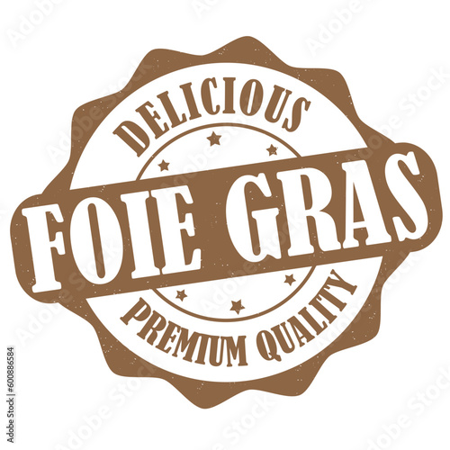 Foie gras grunge rubber stamp