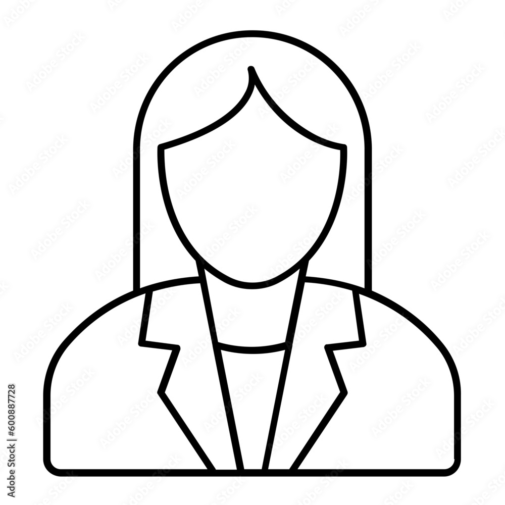 Secretary Thin Line Icon Secretary Thin Line Icon