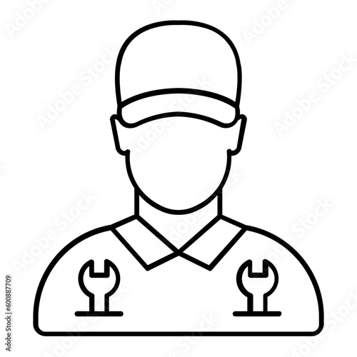 Repairer Thin Line Icon