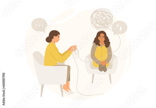 Going to Therapy Mental Health Illustration
