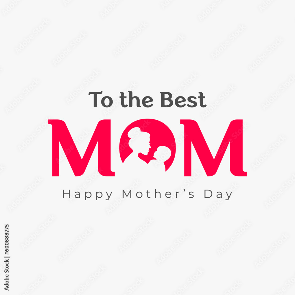 Happy mother's day greeting text vector design. Mother's day greeting typography in yellow elegant background for mommy celebration card. Vector Illustration