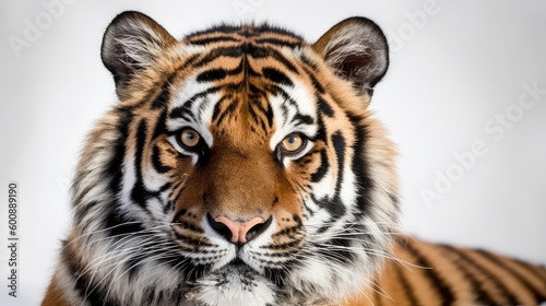 Tiger on a white background, Generative AI, Generative, AI