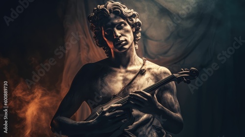 The Divine Archer: Apollo, God of Archery and Prophecy in Ancient Mythology by Generative AI