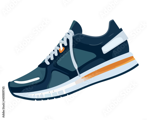 Blue sports shoe design symbolizing activity