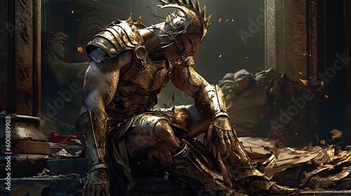 Ferocity Personified: Ares, the Greek God of Battle and Conflict by Generative AI