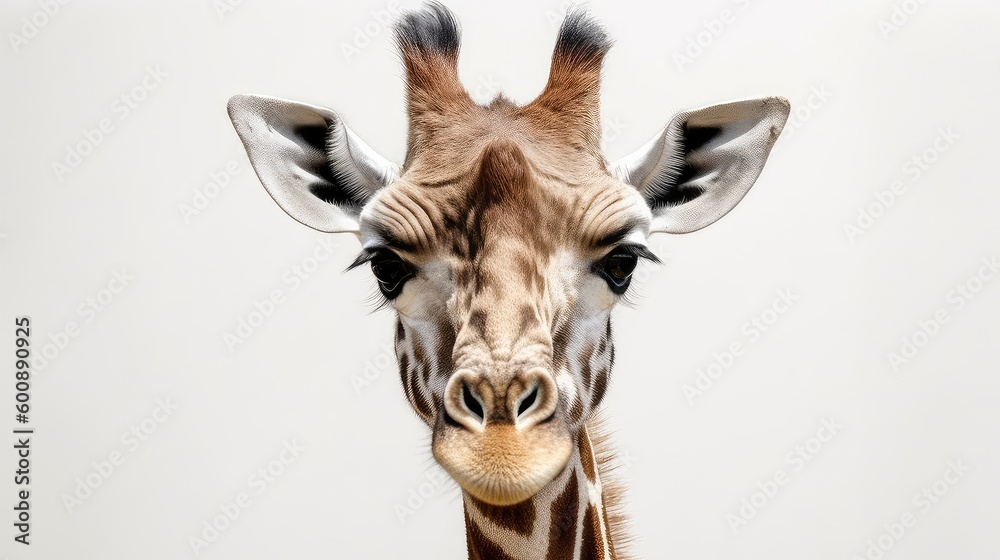 giraffe on a white background, Generative AI, Generative, AI