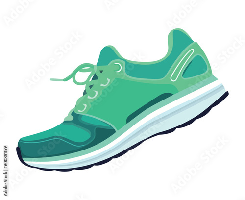 Modern sports shoe symbolizes active and competition