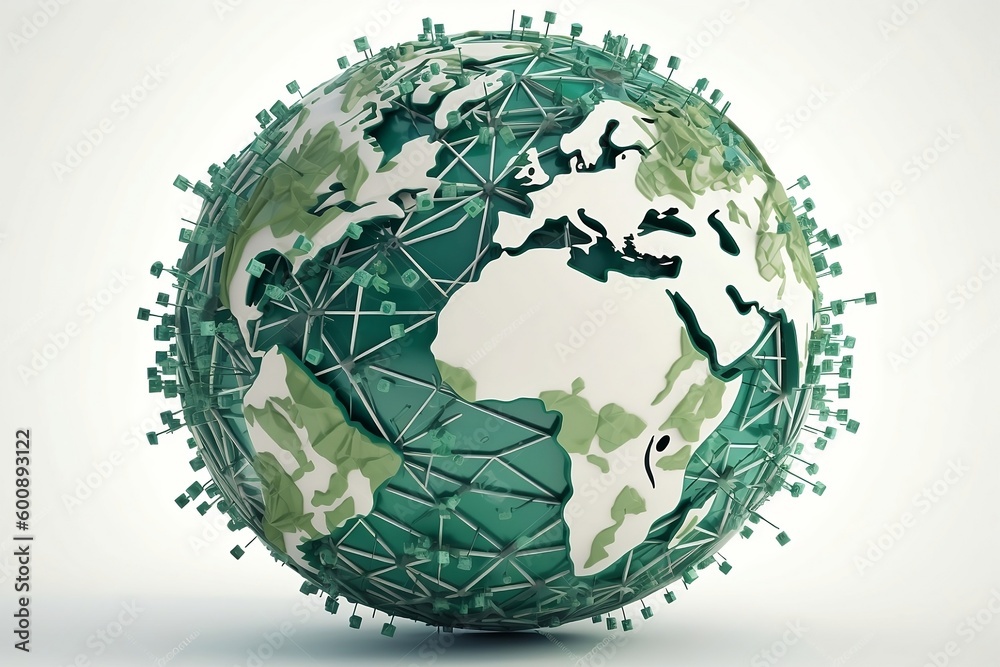Eco Earth globe illustration, sustainability, creative Eco Earth globe illustration, sustainability, creative