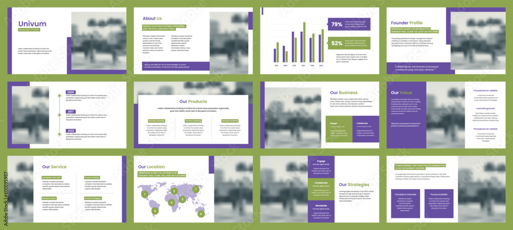 Powerpoint presentation template. Elements of infographics for presentations templates.