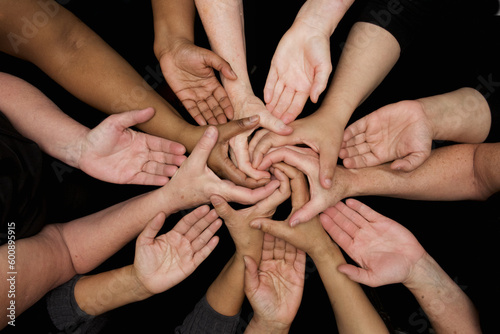 Obraz na płótnie diversity and inclusion hands of peace