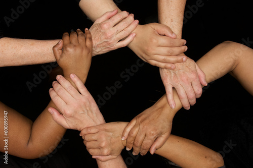 diversity and inclusion hands of peace.  women uniting for social justice 
