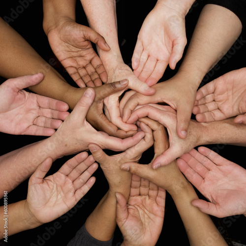 diversity and inclusion hands of peace.  women uniting for social justice 