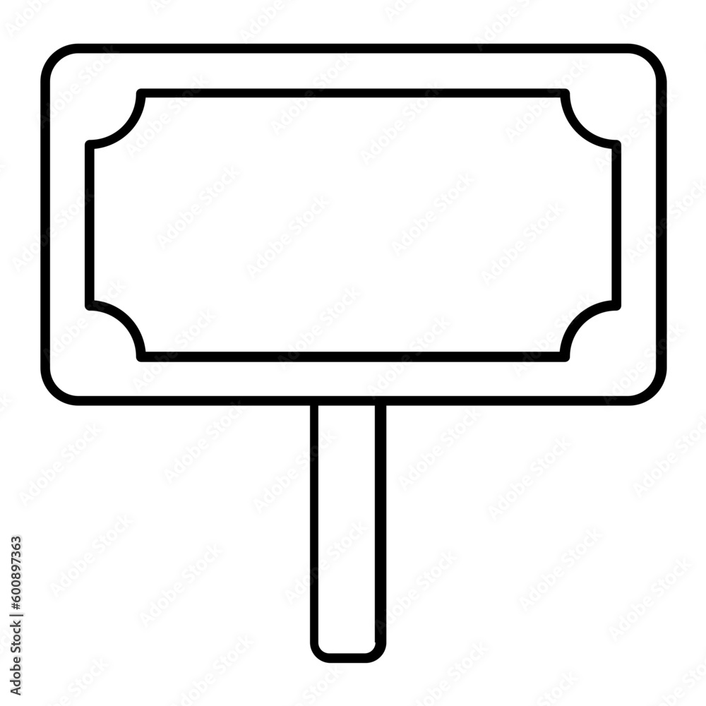 Reservation Sign Thin Line Icon