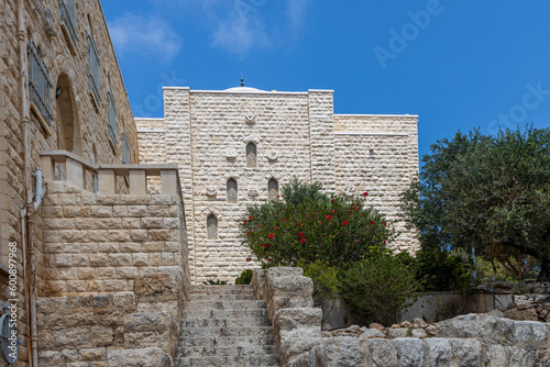 Billede på lærred The Monastery of Our Lady of Mount Carmel is a Catholic Christian monastery for Carmelite nuns that sits on the slope of Mount Carmel, in Haifa, Israel