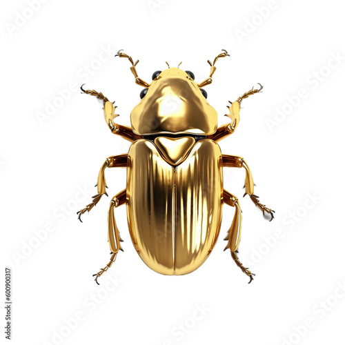 shiny gold beetle , isolated on transparent background cutout © Classy designs