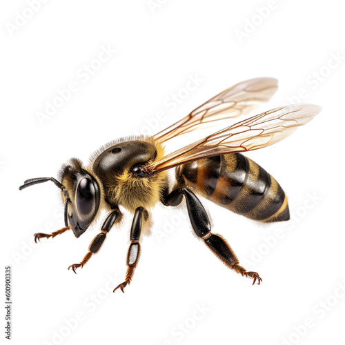 honey bee walking isolated on transparent background cutout © PNG WORLD