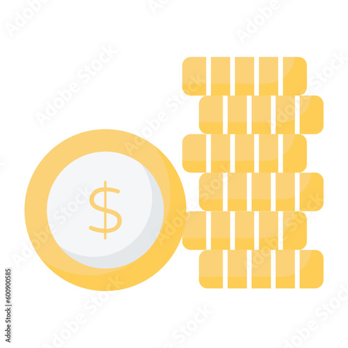 Coins Flat Icon