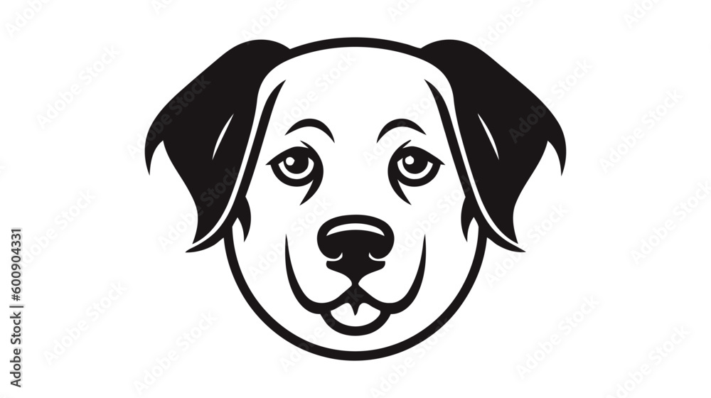 Dog logo silhouette. Vector pet icon isolated on white background Dog logo silhouette. Vector pet icon isolated on white background