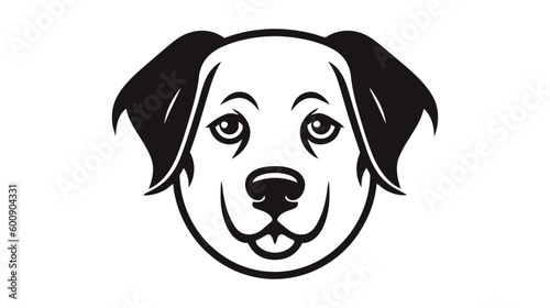 Dog logo silhouette. Vector pet icon isolated on white background