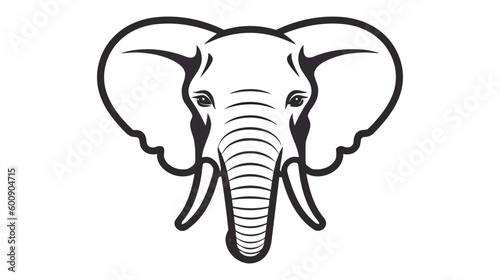 Vector elephant logo. Elephant icon on white background