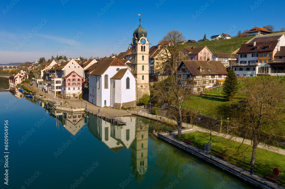 Eglisau town on Rhine river, Switzerland