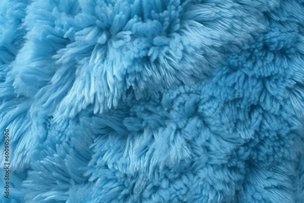 Very peri blue color sheep fur sheepskin rug background Wool texture. AI generative Very peri blue color sheep fur sheepskin rug background Wool texture. AI generative