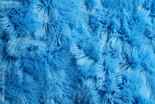 Very peri blue color sheep fur sheepskin rug background Wool texture. AI generative