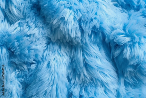 Very peri blue color sheep fur sheepskin rug background Wool texture. AI generative