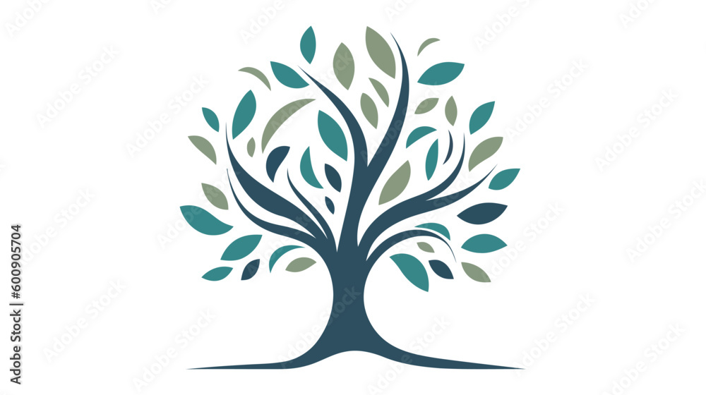 Tree logo on white background. Vector illustration Tree logo on white background. Vector illustration